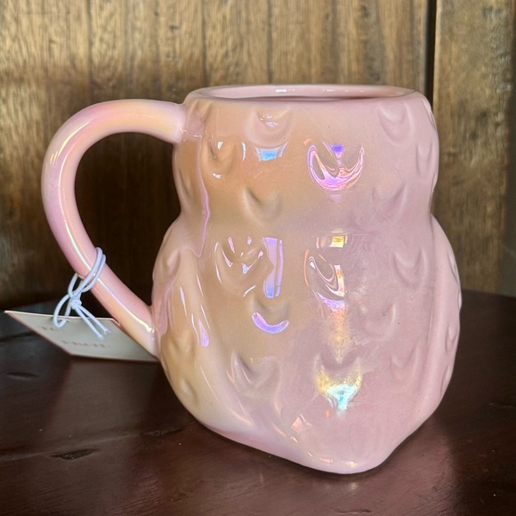 Iridescent Pink Owl Mug - Peppermint and Pine Collection - Picture 7 of 11